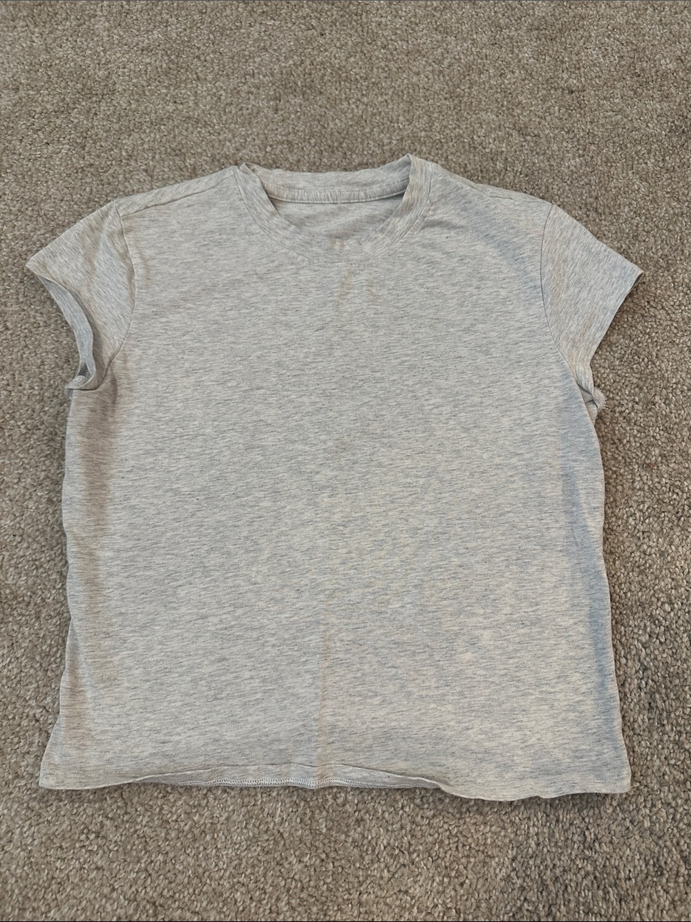lululemon baby tee- light Gray